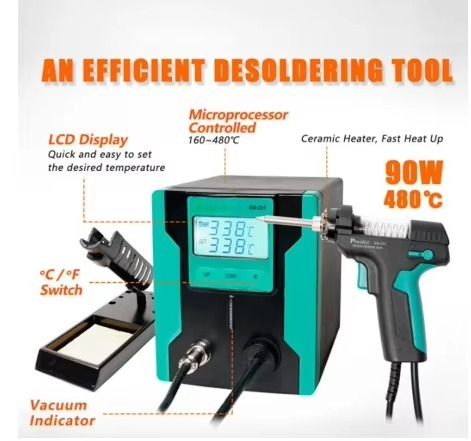 Desoldering Gun Vacuum Electric - ESD-sichere SS-331H Digitale Elektrische Entlötpumpe mit