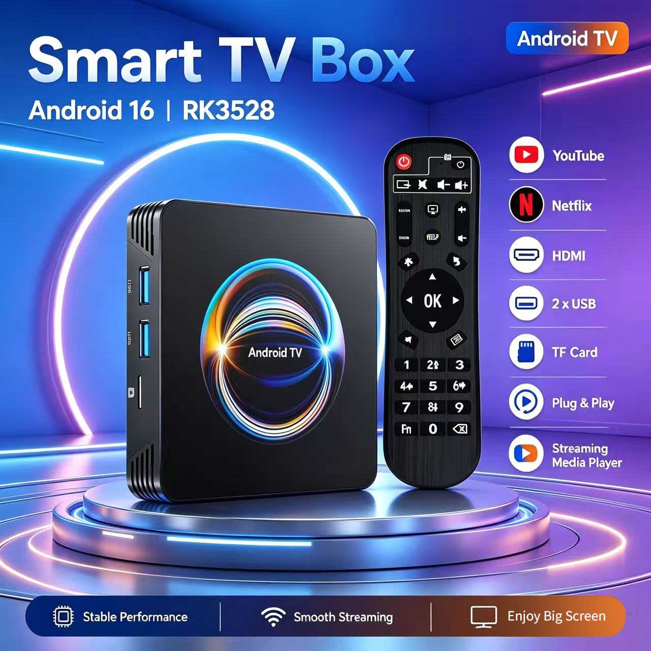 Khadas Vim4 8Gb - Android 16 X66 TV-Box RK3528 Quad-Core