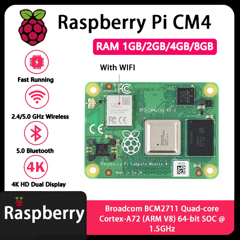 Raspberry Pi CM4 1GB/2GB/4GB/8 – Raspberry Pi Compute Module 4 8Gb 32Gb Bewertung und Preis