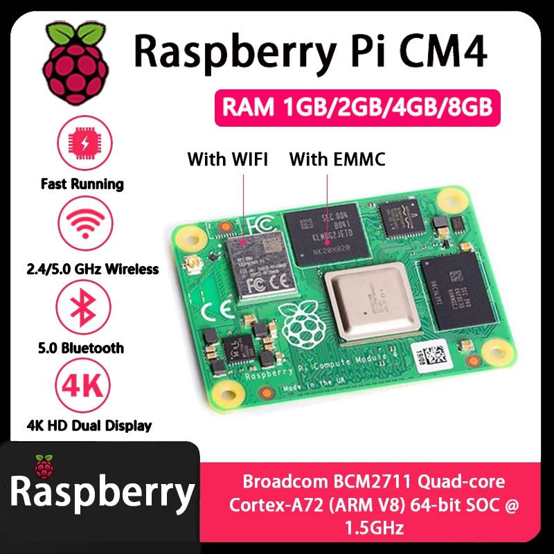 Raspberry Pi CM4 1 GB/2 GB/4 G – Raspberry Pi Compute Module 4 8Gb 32Gb Bewertung und Preis